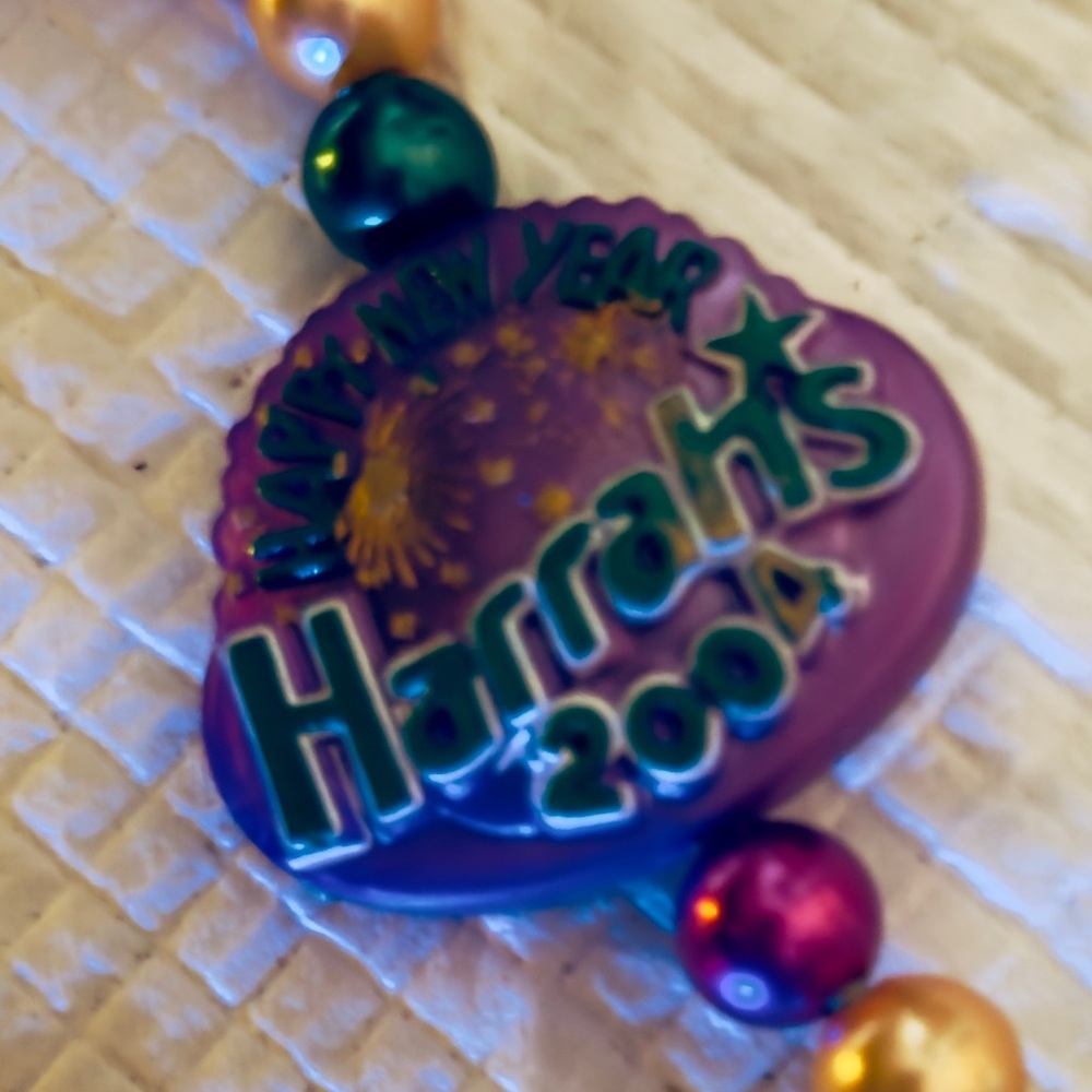Vibrant New Year Beaded Necklace Mardi Gras